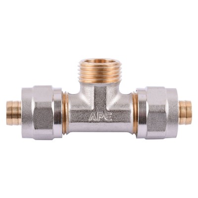 Тройник с наружной резьбой APE ITALY 733 L 16x1/2"x16