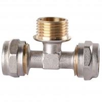 Тройник с наружной резьбой NTM NF-1019 20х1/2"х20 Тройник с наружной резьбой NTM NF-1019 20х1/2"х20