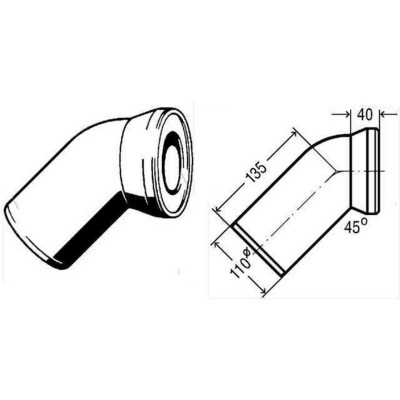 Колено для унитаза VIEGA 101718