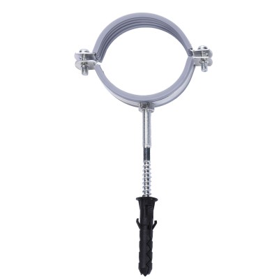 Хомут в сборе CR 2 1/2" (70-80мм) с винтом-шурупом 8*100 и дюбелем в уп., серый Хомут в сборе CR 2 1/2" (70-80мм) с винтом-шурупом 8*100 и дюбелем в уп., серый