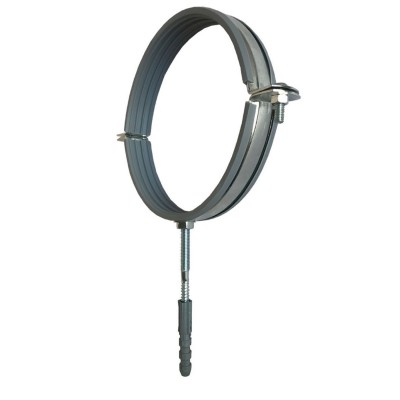 Хомут в сборе CR 6" (158-168мм) с винтом-шурупом 8*100 и дюбелем в уп., серый Хомут в сборе CR 6" (158-168мм) с винтом-шурупом 8*100 и дюбелем в уп., серый