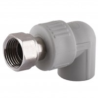 Угол с накидной гайкой Vsplast PPR ф20х1/2" 2019