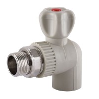 Кран радиаторный угловой PPR ф25x3/4"  2026