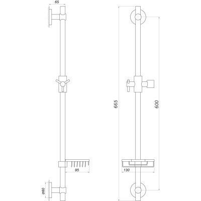 Душевая стойка Globus Lux DS-1106-CR