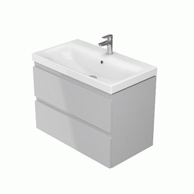 Шкафчик с умывальником Cersanit CET B15 MODUO 80 серый