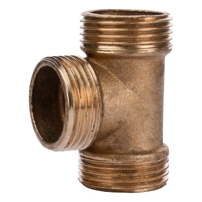 Тройник латунь 1"  Наружная-Наружная-Наружная  217-1Б