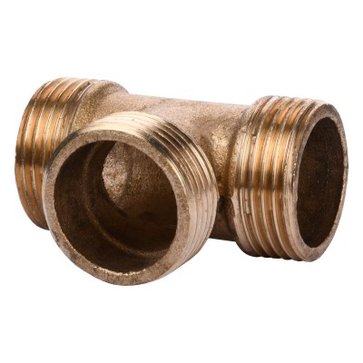 Тройник латунь 1"  Наружная-Наружная-Наружная  217-1Б