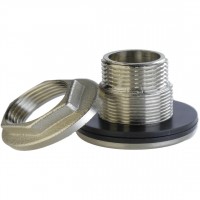 Врезка в бак Ø60 никелированная VA 1 1/2″НР штампованная усиленная Б5105А(нк) Врезка в бак Ø60 никелированная VA 1 1/2″НР штампованная усиленная Б5105А(нк)