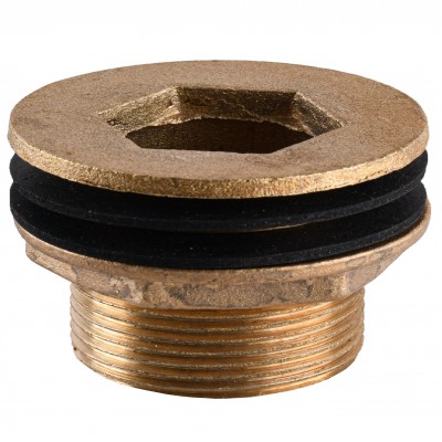 Врезка в бак Ø50 латунная 1 1/2″НР литейная 1676Б Врезка в бак Ø50 латунная 1 1/2″НР литейная 1676Б