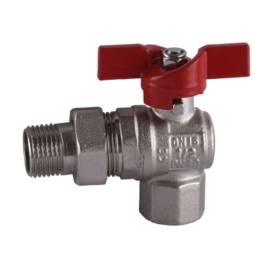 Кран шаровый угловой с американкой SELBA 1/2" SL1543 Кран шаровый угловой с американкой SELBA 1/2" SL1543