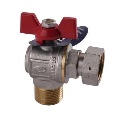 Кран шаровый угловой с накидной гайкой SOLOMON 3/4" НВ PN40 160402 Кран шаровый угловой с накидной гайкой SOLOMON 3/4" НВ PN40 160402