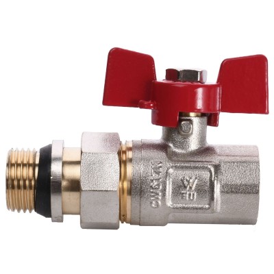 Кран шаровый прямой с американкой WATERVALVE Q003 NV-V123 1/2" BH Кран шаровый прямой с американкой WATERVALVE Q003 NV-V123 1/2" BH