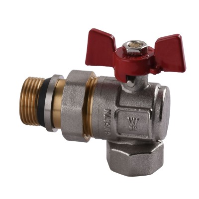 Кран шаровый угловой с американкой WATERVALVE Q003 NV-V344 3/4" BH Кран шаровый угловой с американкой WATERVALVE Q003 NV-V344 3/4" BH