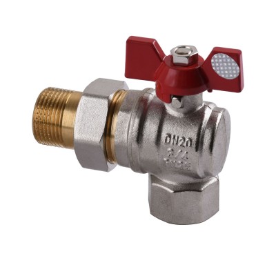 Кран шаровый угловой с американкой SOLOMON 3/4" УСИЛЕННЫЙ B1043 Кран шаровый угловой с американкой SOLOMON 3/4" УСИЛЕННЫЙ B1043