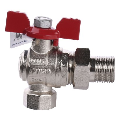 Кран шаровый угловой с американкой ARCO 1/2" SENA 154303 Кран шаровый угловой с американкой ARCO 1/2" SENA 154303