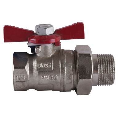 Кран шаровый прямой с американкой ARCO 3/4" TURIA 0117408 Кран шаровый прямой с американкой ARCO 3/4" TURIA 0117408