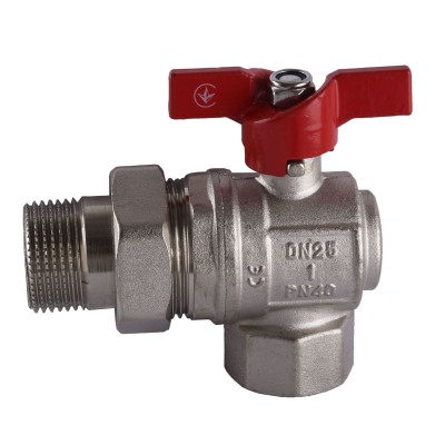 Кран шаровый угловой с американкой SELBA 1" SL1543 Кран шаровый угловой с американкой SELBA 1" SL1543