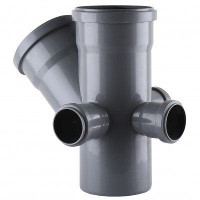 Крестовина VSplast 2пл перех 110х110х45°+3(50х90°) отвод слева, справа, сзади Крестовина VSplast 2пл перех 110х110х45°+3(50х90°) отвод слева, справа, сзади