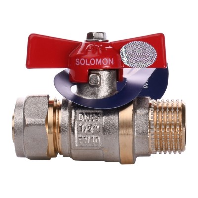 Кран шаровый SOLOMON 16х1/2" B1183 наружная резьба Кран шаровый SOLOMON 16х1/2" B1183 наружная резьба