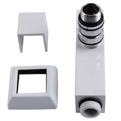 Набор Кран полуоборотный угловой с американкой SOLOMON LUX 1/2" CUBE WHITE 8888 (2шт.) Набор Кран полуоборотный угловой с американкой SOLOMON LUX 1/2" CUBE WHITE 8888 (2шт.)