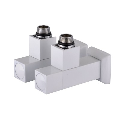 Набор Кран полуоборотный угловой с американкой SOLOMON LUX 1/2" CUBE WHITE 8888 (2шт.) Набор Кран полуоборотный угловой с американкой SOLOMON LUX 1/2" CUBE WHITE 8888 (2шт.)