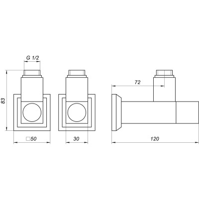 Набор Кран полуоборотный угловой с американкой SOLOMON LUX 1/2" CUBE WHITE 8888 (2шт.) Набор Кран полуоборотный угловой с американкой SOLOMON LUX 1/2" CUBE WHITE 8888 (2шт.)