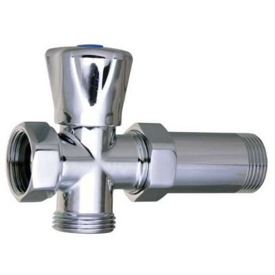 Кран вентильный для стиральной машины Q PROFESSIONAL 3/4"x3/4"x3/4"с удлинителем NV-QP170