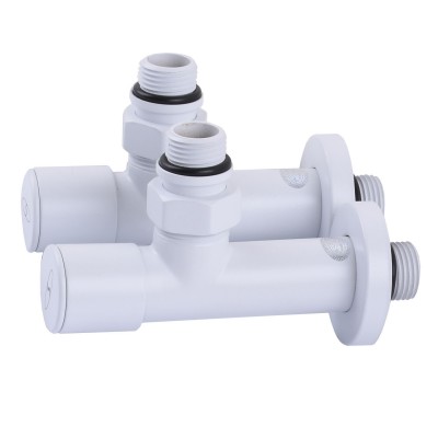 Набор Кран вентильный угловой с американкой SOLOMON LUX 1/2" 7777 (2шт.) WHITE Набор Кран вентильный угловой с американкой SOLOMON LUX 1/2" 7777 (2шт.) WHITE