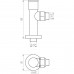 Кран вентильный угловой с американкой  SOLOMON LUX 1/2" CHROM 7777 (2шт.КОМПЛЕКТ)