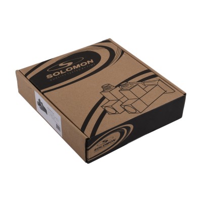 Набор Кран полуоборотный угловой с американкой SOLOMON LUX 1/2" CUBE CHROM 8888 (2шт.)