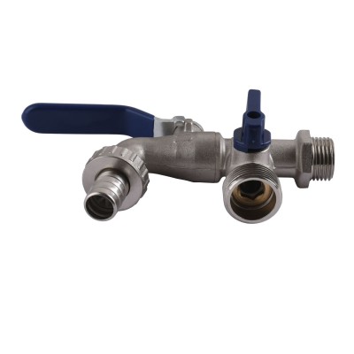 Кран SELBA шаровый поливочный двойной 1/2"x3/4"x3/4" SL4086 Кран SELBA шаровый поливочный двойной 1/2"x3/4"x3/4" SL4086