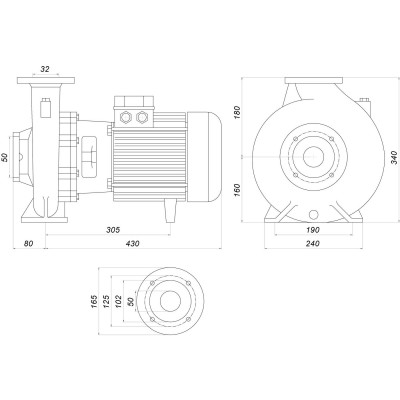 Насос моноблочный IR 32-200N 4,0 кВт SAER (16 м3/ч,45 м)