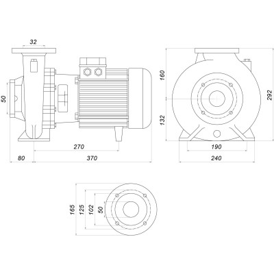 Насос моноблочный IR 32-160A 3,0 кВт SAER (20 м3/ч,37 м)