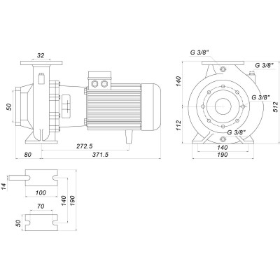 Насос моноблочный IR 32-125SA 2,2 кВт SAER (18 м3/ч,26 м)