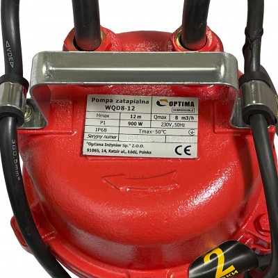 Насос фекальный Optima WQD 8-12 0,9кВт Насос фекальный Optima WQD 8-12 0,9кВт