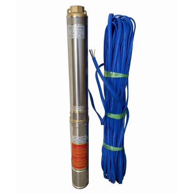 Насос скважинный с повышенной устойчивостью к песку OPTIMA 4SDm3/11 0,75 кВт 80м, пульт + 50м кабель NEW Насос скважинный с повышенной устойчивостью к песку OPTIMA 4SDm3/11 0,75 кВт 80м, пульт + 50м кабель NEW