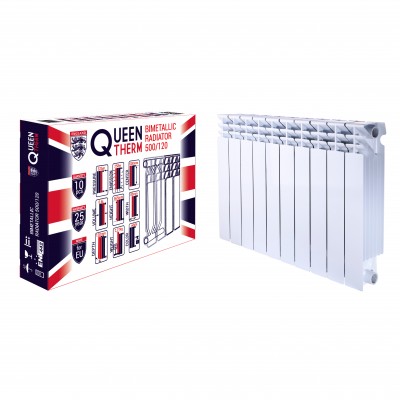 Радиатор биметаллический секционный QUEEN THERM 500/120 (кратно 10)