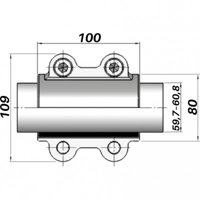 Ремонтный хомут OBA AGAflex DN50(59,7–60,8 мм)