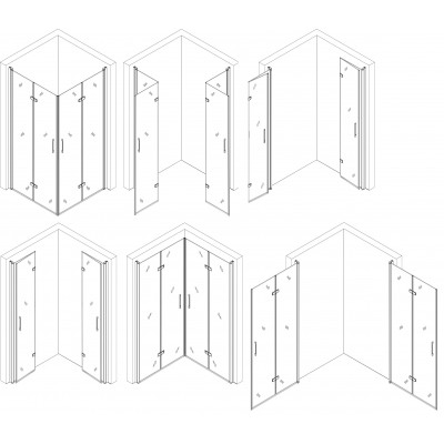 Душевая кабина квадратная без поддона BRAVO PANEW N90TC