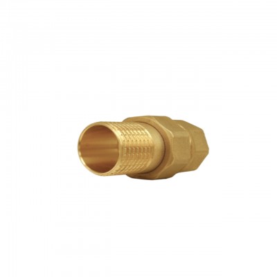 Сгон американка прямая латунная 1/2″ВР х 1/2″НР штампованная с резиновой прокладкой Б0809А