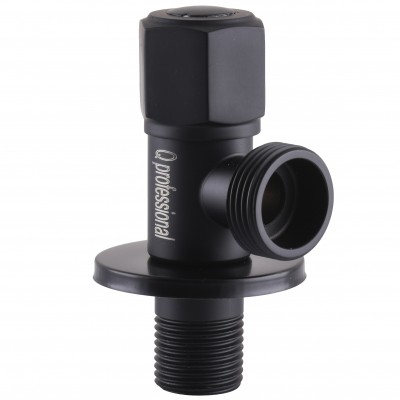 Кран шаровой угловой Professional 1/2"X3/4" NV-QP888 BLACK