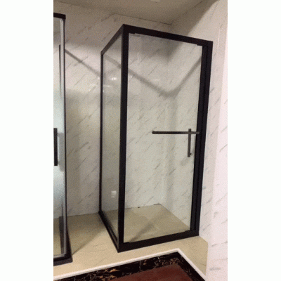 Душевая кабина 90*90 б/п, проф. черн.мат, стекло прозр(6мм)., раздвижн.внутрь ASIGNATURA Tinto 49020702