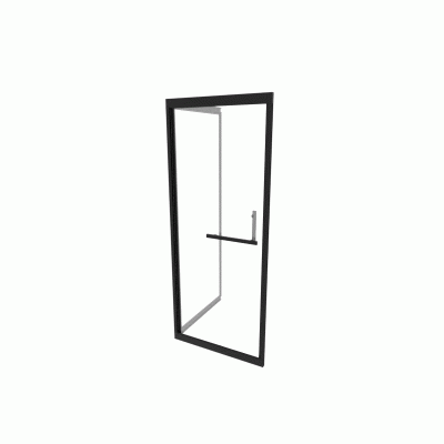 Душевая кабина 90*90 б/п, проф. черн.мат, стекло прозр(6мм)., раздвижн.внутрь ASIGNATURA Tinto 49020702