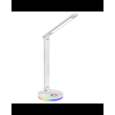 Настольная лампа Goldlux 325037 Neptun Led 1x7W 4000K+RGB 450Lm IP20 WH Настольная лампа Goldlux 325037 Neptun Led 1x7W 4000K+RGB 450Lm IP20 WH