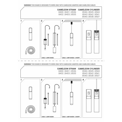 Абажур Nowodvorski 8541 Cameleon Cylinder M GU10 Transparent