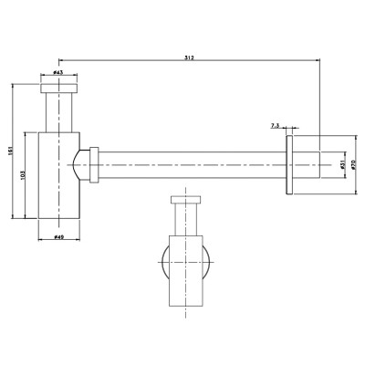 Сифон для умывальника ASIGNATURA Delight 75512800