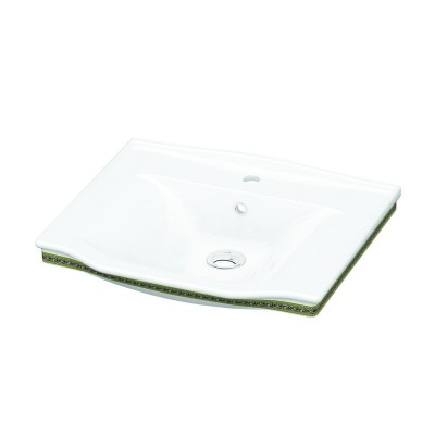 Умывальник IDEVIT белый/декор золото Neo Classic 3301-0655-0088