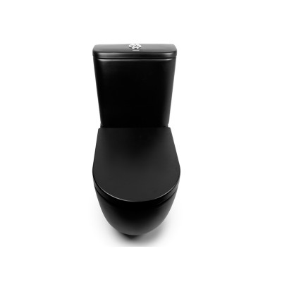 Унитаз-компакт Rimless NEWARC черный матовый Modern 3822B-M