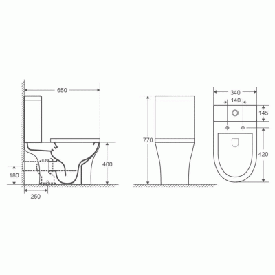 Унитаз-компакт Rimless с сиденьем, функцией биде и смесителем ASIGNATURA Simple Line 37872505