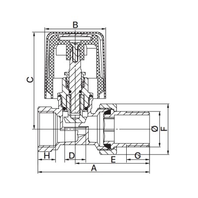 Вентиль радиаторный EUROPRODUCT EP.0511 - 1/2x1/2 (EP6031) Вентиль радиаторный EUROPRODUCT EP.0511 - 1/2x1/2 (EP6031)